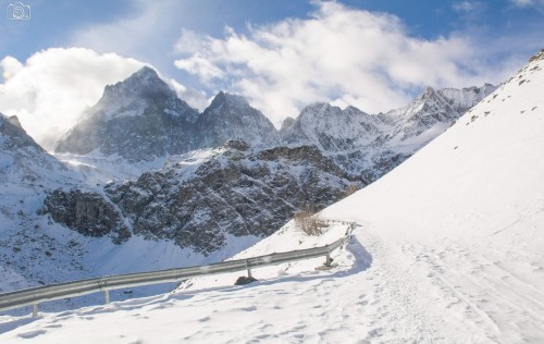 Snowshoeing on the Monviso Alps