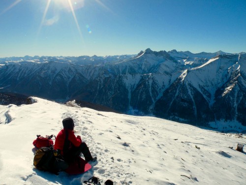 Snowshoeing on the Maritime Alps